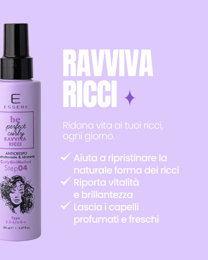 Benefici del Ravviva Ricci Essere Bio: ripristina la forma naturale dei ricci e ne ravviva la vitalità