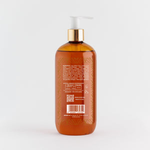 Back of the Essere Bio Gentle Hand Soap 500 ml with INCI and natural origin ingredients, Be Hands line