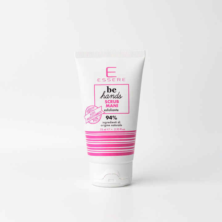 Essere Bio Scrub Mani 75 ml, tubo esfoliante Be Hands con 94% di ingredienti di origine naturale, vista frontale