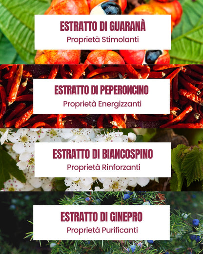 Attivi della linea Be Perfect Repair Essere Bio: estratto di peperoncino energizzante ed estratto di biancospino