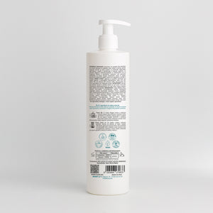 Back of the Essere Bio Phyto-Keratin Hydrating Shampoo 500 ml with INCI and natural origin ingredients, Be Hair Mazing