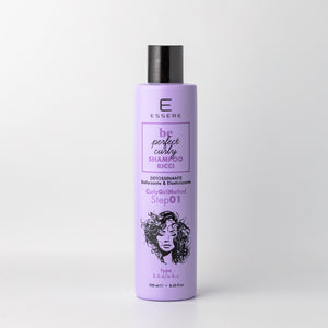 Essere Bio Detox Curly Hair Shampoo 250 ml, lilac bottle from the Be Perfect Curly line, front view