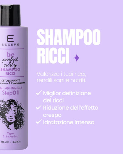 Benefici dello Shampoo Ricci Essere Bio: migliore definizione dei ricci e riduzione dell'effetto crespo
