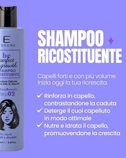 Benefici dello Shampoo Ricostituente Essere Bio: rinforza il capello, contrasta la caduta e dona più volume