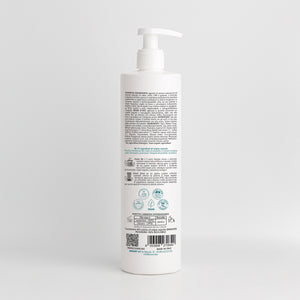 Back of the Essere Bio Amino Acid Regenerating Shampoo 500 ml with INCI and natural origin ingredients, Be Hair Mazing