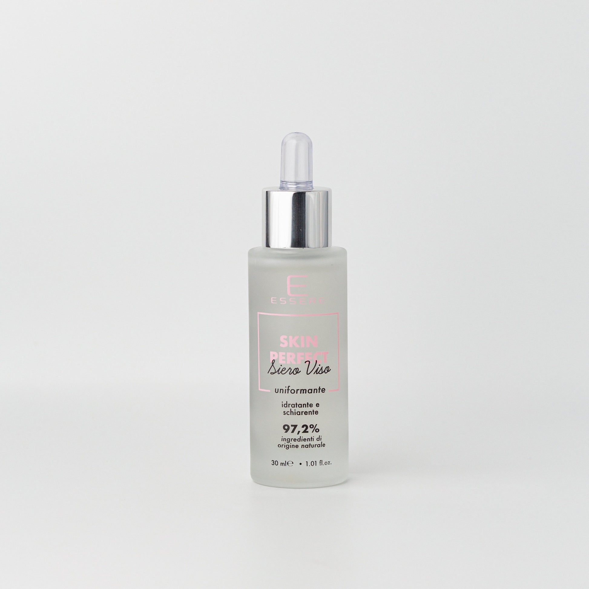 Flacone con contagocce di Essere Bio Skin Perfect siero uniformante 30 ml Be Beauty, vista frontale