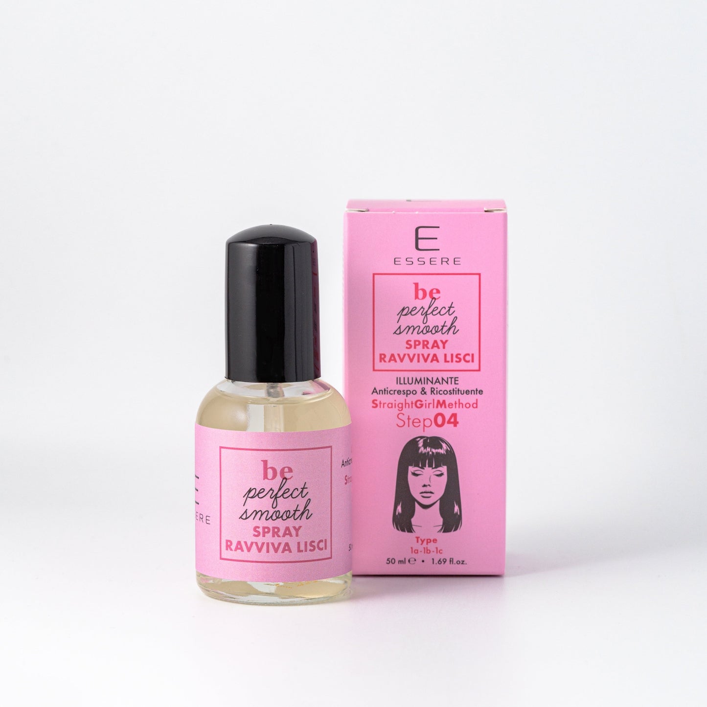 Essere Bio Spray Ravviva Lisci Illuminante 50 ml con astuccio, linea Be Perfect Smooth, confezione frontale