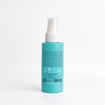 Retro del Sunny Hair Mist SPF 15 Essere Bio 100 ml con INCI e protezione dai raggi UVA UVB per i capelli